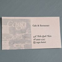 Contacts at Cāga Café & Restaurant in Hanoi