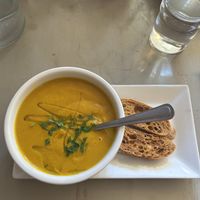 Carrot ginger soup   at Ms. Fairfax in Newburgh