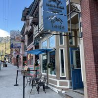 Nice view of the mountains while eating breakfast    at Kami's Samis in Ouray