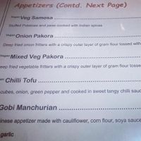 Vegan  at Zeera Indian Cuisine in North Palm Beach