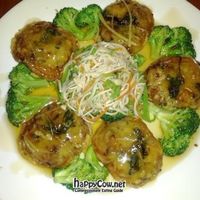 Green Jade, or kick ass Stuffed Mushrooms with Broccoli. at Pure City in Pine Bush
