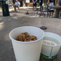 Eating outside at Marugame Udon in Honolulu