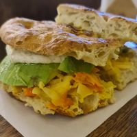 Vegan sandwich at La Chuta in Aguas Calientes