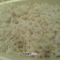 Overcooked mushy brown rice.  at Green Point in Zagreb