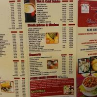 Menu front at Chini Chor in South West London