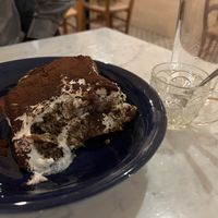 Vegan tiramisu  at Pizzeria Piccola in Ljubljana