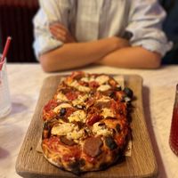 Vegan salami pizza  at Pizzeria Piccola in Ljubljana