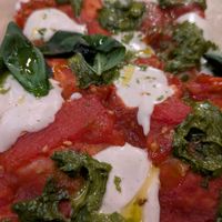 Pesto pizza at Pizzeria Piccola in Ljubljana