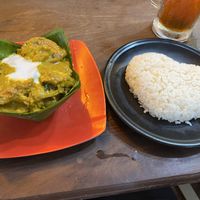 Tofu amok with rice  at Taste For Life in Siem Reap