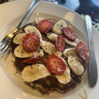 Banana pancakes   at Mavi Cafe in Udaipur