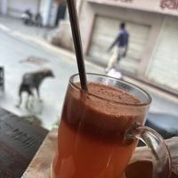 Watermelon pressed juice   at Mavi Cafe in Udaipur