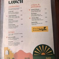 Menu  at Mavi Cafe in Udaipur