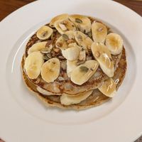 Vegan banana pancake at Mavi Cafe in Udaipur