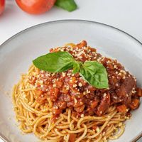 Spaghetti alla Bolognese at Pasta Al Vegan - Cloud Kitchen in Lisbon