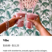 Vegan smoothies  at Coastal Cowgirl Cafe in Tuscaloosa