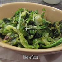 truffled savoy cabbage and spring onions  at Orchard in London