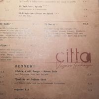 Menu at Citta Vegan Izakaya in Hamburg