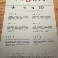 Lunch menu at Citta Vegan Izakaya in Hamburg