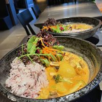 Two massaman curries  at Citta Vegan Izakaya in Hamburg