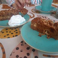 Mulled apple crumble cake (nicely warmed) at Prosper in Ely