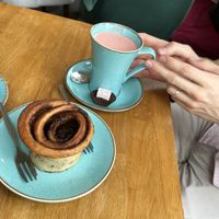 Beetroot latte  at Prosper in Ely