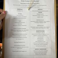 Menu  at Prosper in Ely