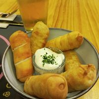 Tequeños with tartara sauce at TROPICOOL in Madrid