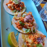 tacos de chorizo at TROPICOOL in Madrid