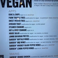 Auf dem ipad am Tisch lassen sich die veganen Optionen einfach aufrufen   at Yard House in New York City