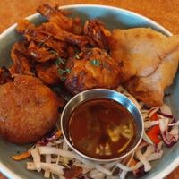 Vegan mixed entree at Chefs of Tandoori in Malvern