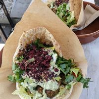 falafel at Rashcook Falafel in Frankfurt