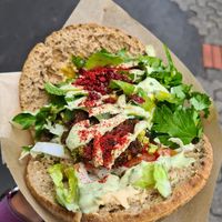 Frankfurter Falafel at Rashcook Falafel in Frankfurt