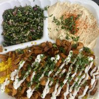 Vegan shawarma plate   at Shawarma Guys in San Diego