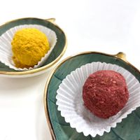 Vegan energy balls at Darchin in Dilijan
