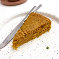 Vegan carrot cake. So delicious! at Darchin in Dilijan