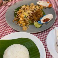 Vegan pad thai + tofu  at Spring Rolls Lanta in Koh Lanta