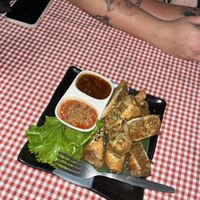 Fried vegetables spring rolls  at Spring Rolls Lanta in Koh Lanta