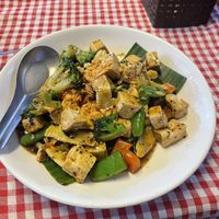 Garlic and pepper tofu   at Spring Rolls Lanta in Koh Lanta