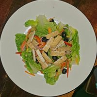 Salt and pepper tofu salad at Big Apple Dive Resort in Puerto Galera