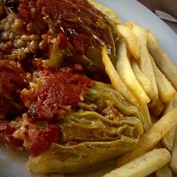 Stuffed peppers  at Gorgona Seafood Restaurant in Rhodes