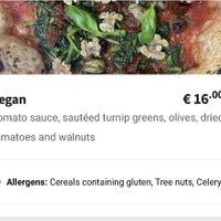 vegan menu 2  at Basils in Brussels