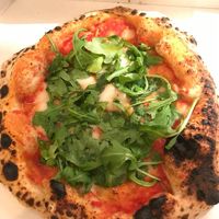 Take away margherita with vegan cheese  at Basils in Brussels