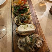 Vegan starter (bruschetta)  at Basils in Brussels