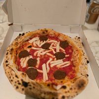 Vegan devil pizza. Soooooooo good at Basils in Brussels