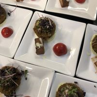 Quinoa cake salad at Saha in San Francisco