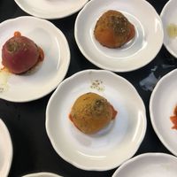 Baby stuffed beet  vegan at Saha in San Francisco
