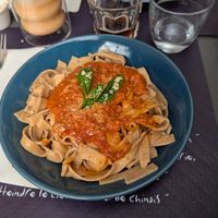 Vegane Bolognese at Verveine - Bistro Nature in Montbrun-les-bains