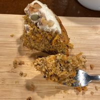 Vegan carrot cake  at MIR concept store... coffee and more in Brussels