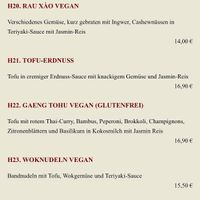 Menu  at Tai Restaurant in Bruchsal