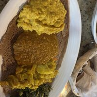 Vegetarian (vegan) sampler  at Nile Ethiopian Restaurant in Orlando